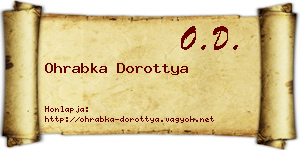 Ohrabka Dorottya névjegykártya